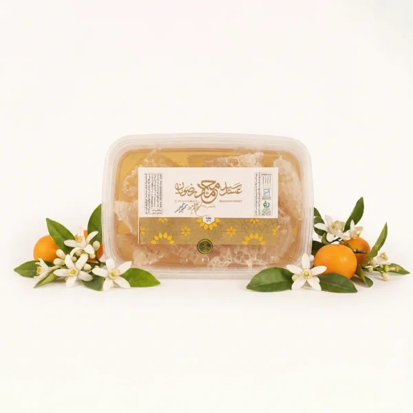 عسل بهارنارنج با موم سید محمد رضویان